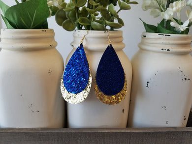 Royal Blue and Gold Glitter