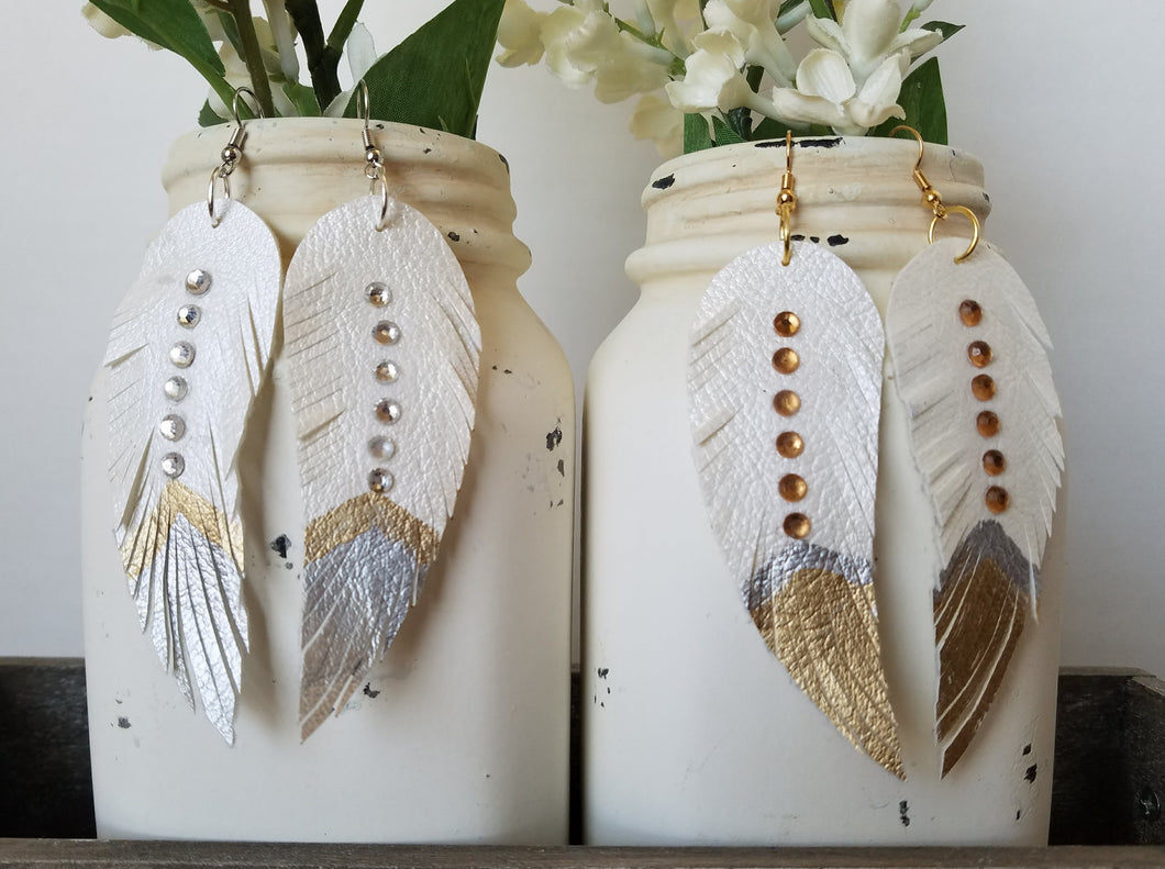 White Tribal Feathers
