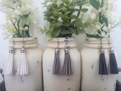 White and Grey Tassels
