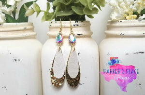 White and Gold Dangles