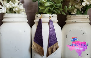 Purple and Gold Dangles