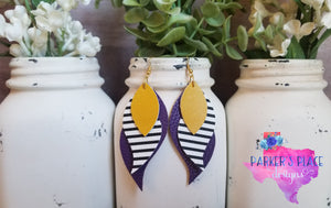 Purple, Stripes, and Yellow Layered Wings