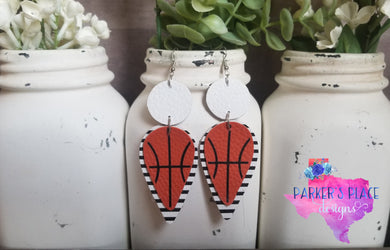 White and Stripes Basketball Dangles