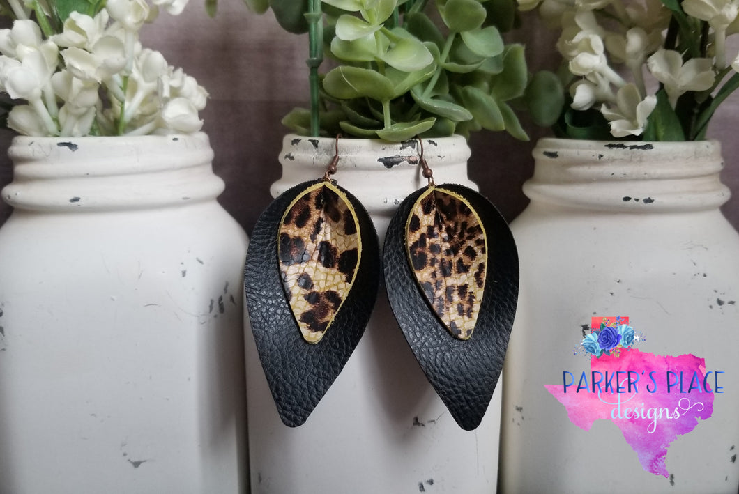 Leopard and Black Pinched Leaf