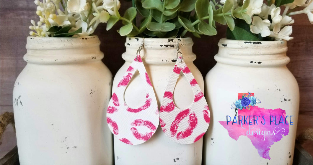 Pink Lip Earrings